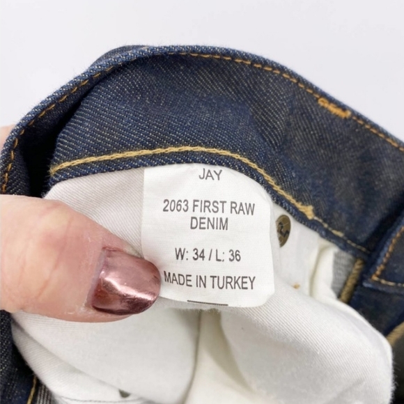 J. Lindeberg Men's Jay 2063 First Raw Denim Jeans 34x36 Slim Straight Dark $195 - Picture 4 of 4